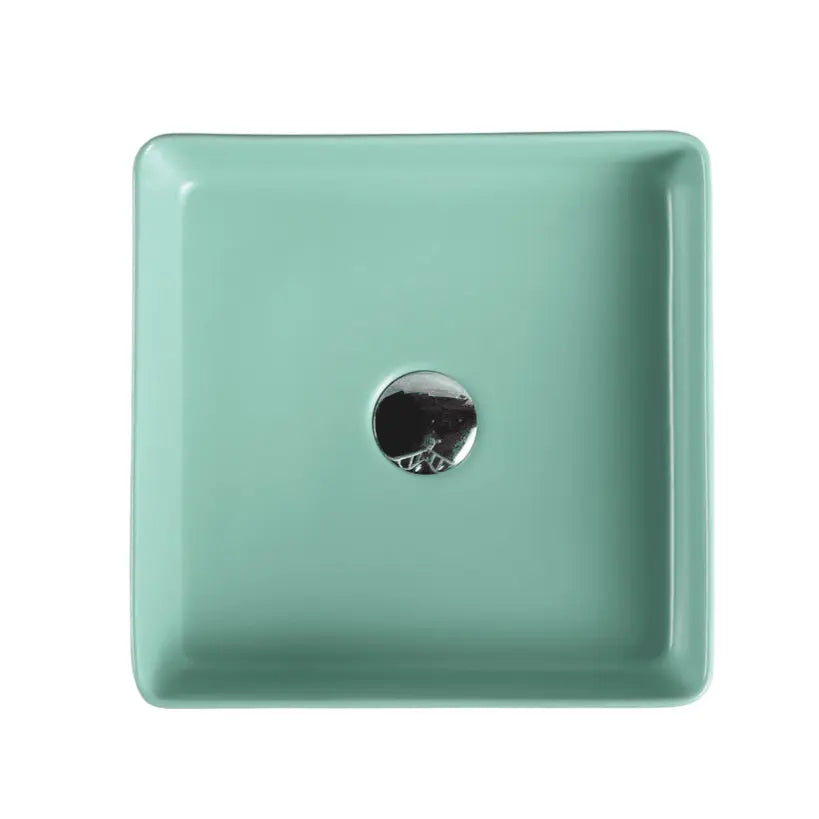 Etna 79 Series Counter-top Square Art Basin - Antique Green mercioaustralia
