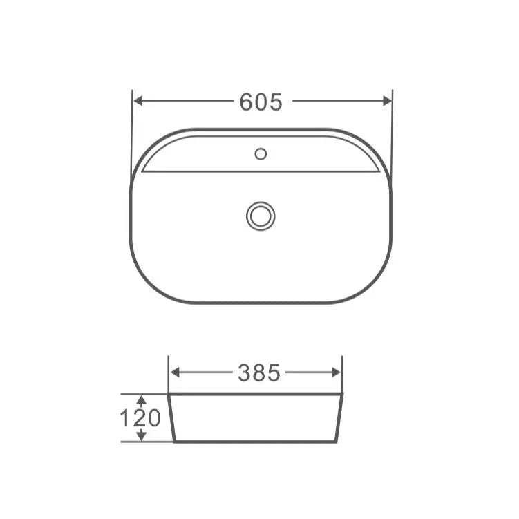 Evea 61M Counter-top Oval Basin mercioaustralia
