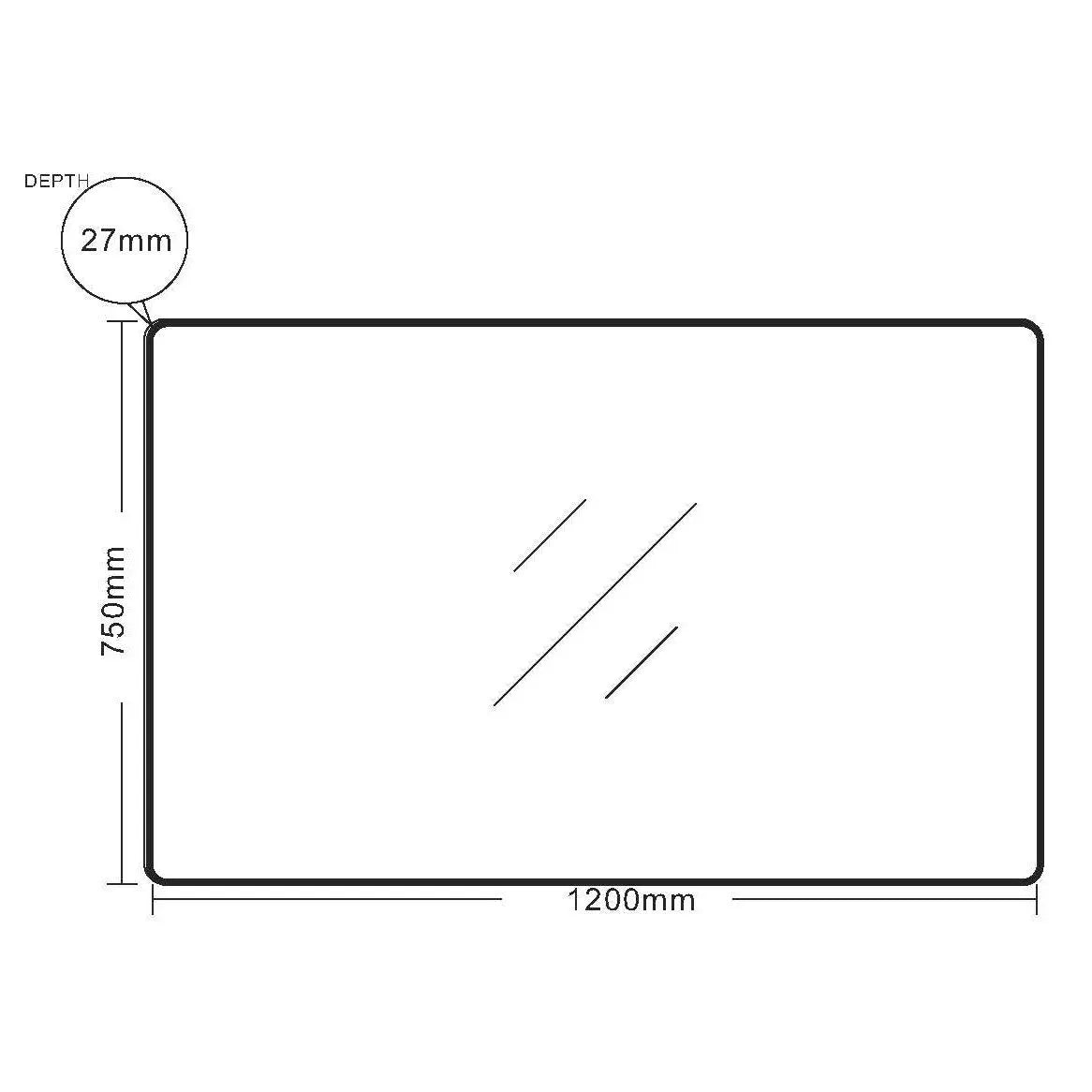 Aluminum Framed 1200mm Rectangular Mirror - Brushed Gold mercioaustralia