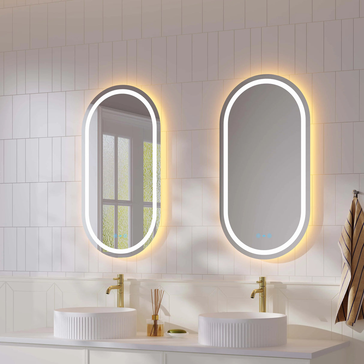 Freya 500×900mm LED Oval Mirror mercioaustralia