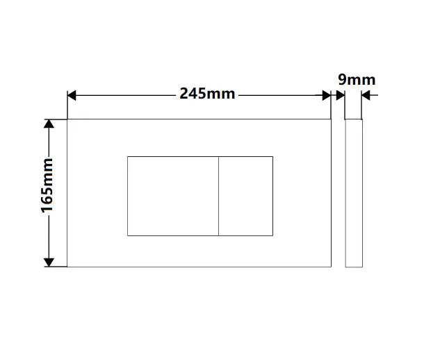 R&T In Wall Chrome Push Plate Poseidonbk