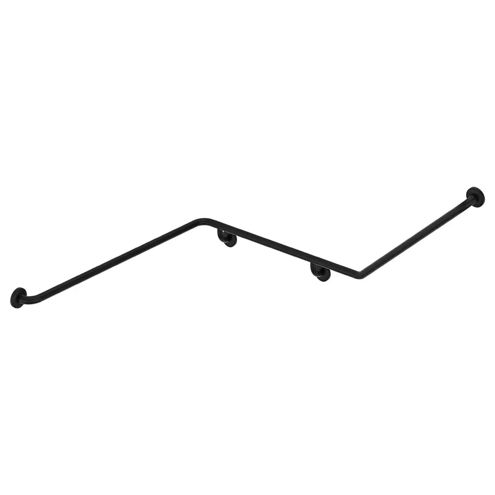 140° Accessible Left-Hand Grab Rail, Matte Black fienza
