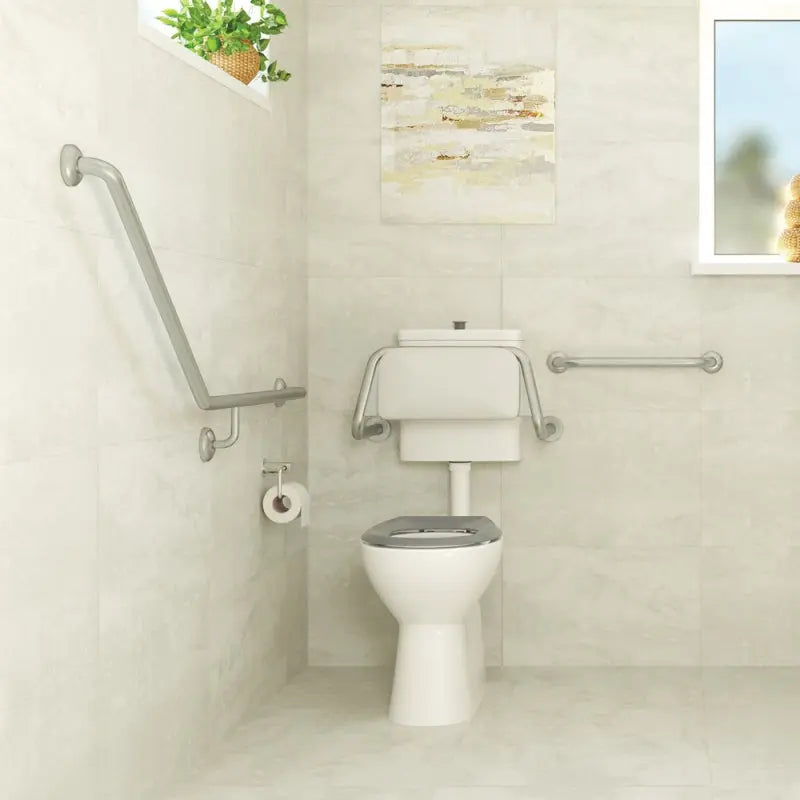 40° Accessible Care Right-Hand Grab Rail, Stainless Steel fienza