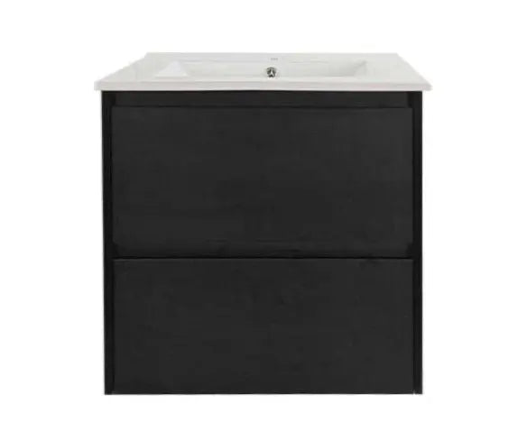HERA 600mm Wall-Hung Vanity - Black Oak mercioaustralia