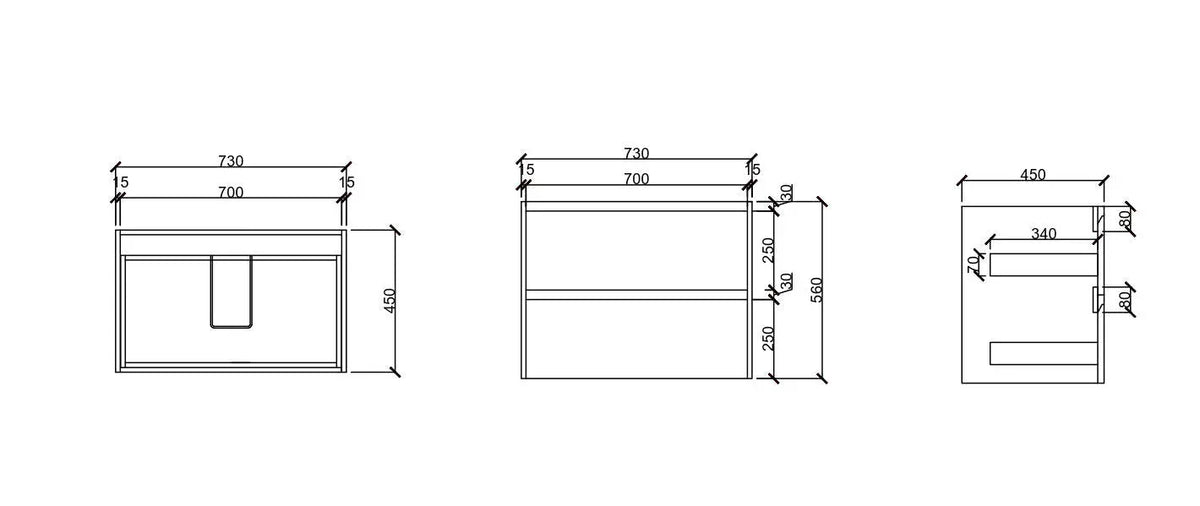 HERA 750mm Wall-Hung Vanity - Tas Oak mercioaustralia