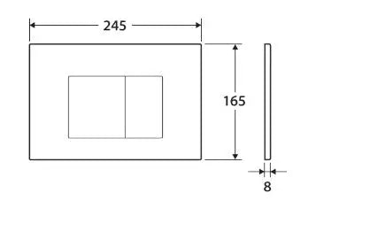 Mercio R&T Square Flush Plate - White mercioaustralia