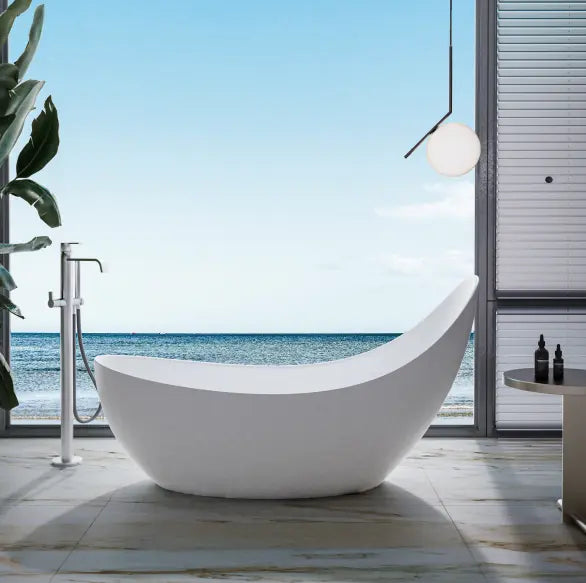 Posh Matte White Free Standing Bathtub 1490*710*830mm Poseidonbk