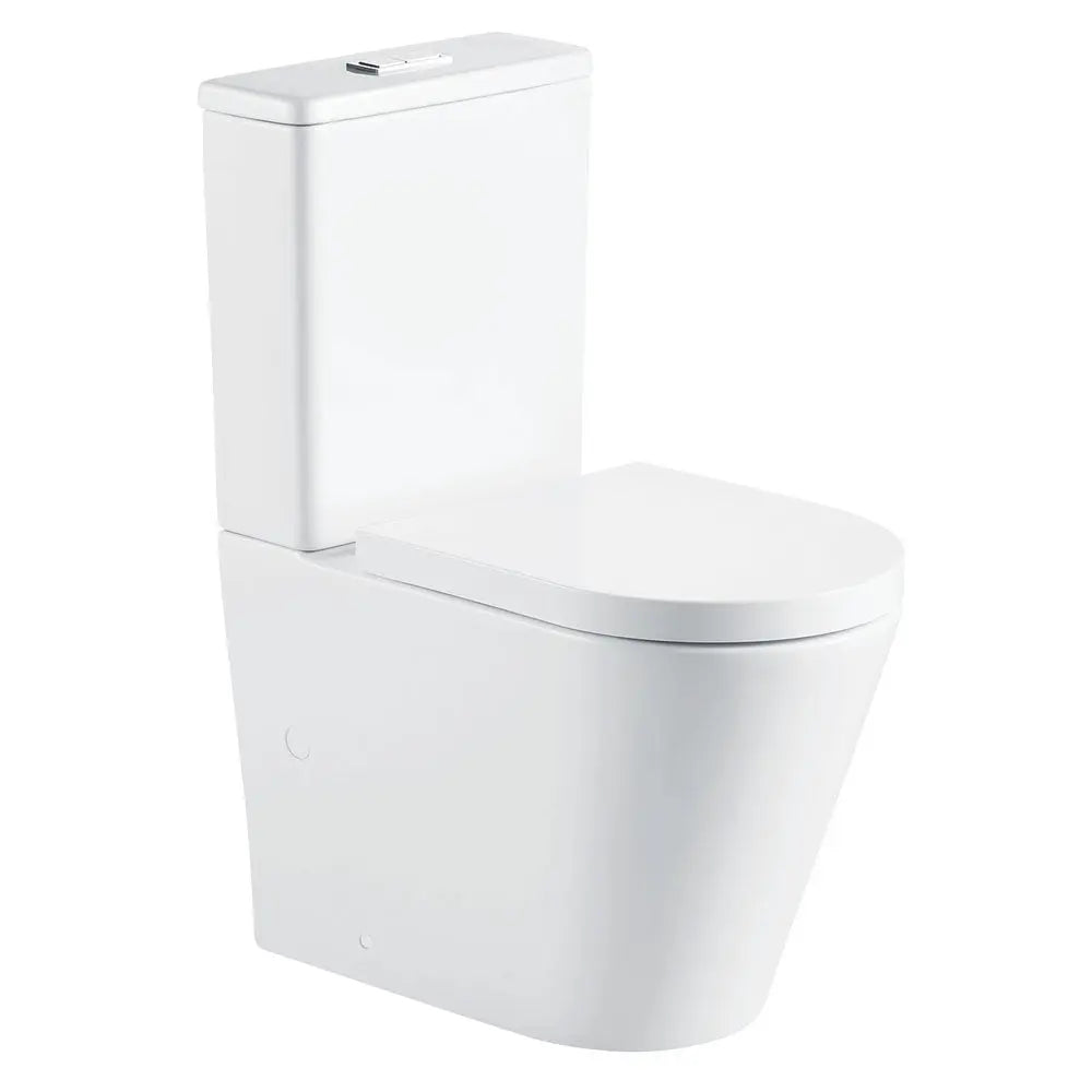 Aluca Tornado Flush Back-to-Wall Toilet Suite, Gloss White fienza