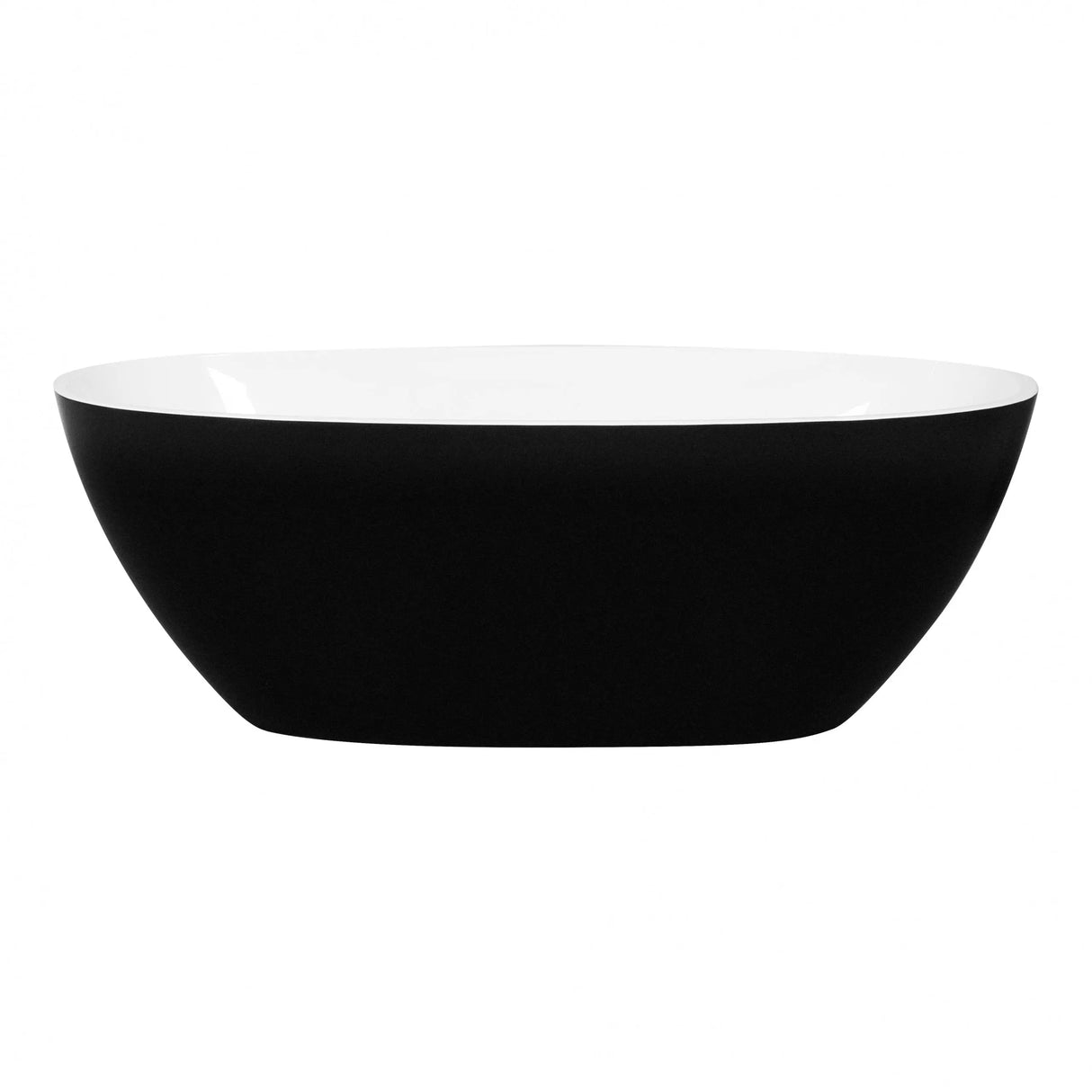 Stella Matte Black & Matte White Free Standing Bathtub 1700*810*590mm Poseidonbk