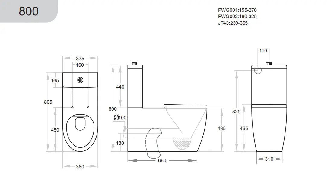 KDK800 Asta Care Rimless Toilet Suite Poseidonbk