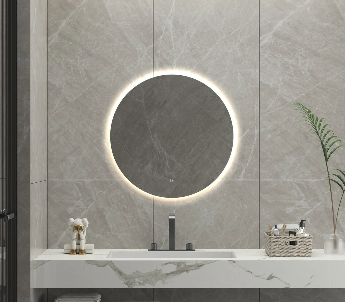Evelyn Round Frameless LED Mirror | 800 x 800 mm Bagno D'Oro