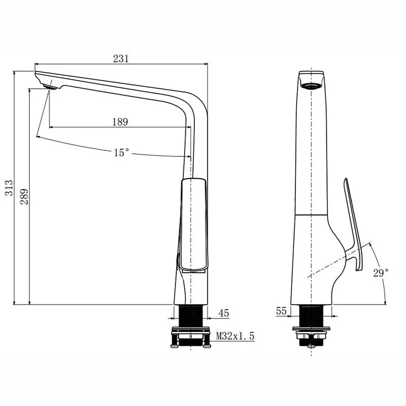 ESPERIA - Brushed Brass Kitchen Mixer Aquaperla