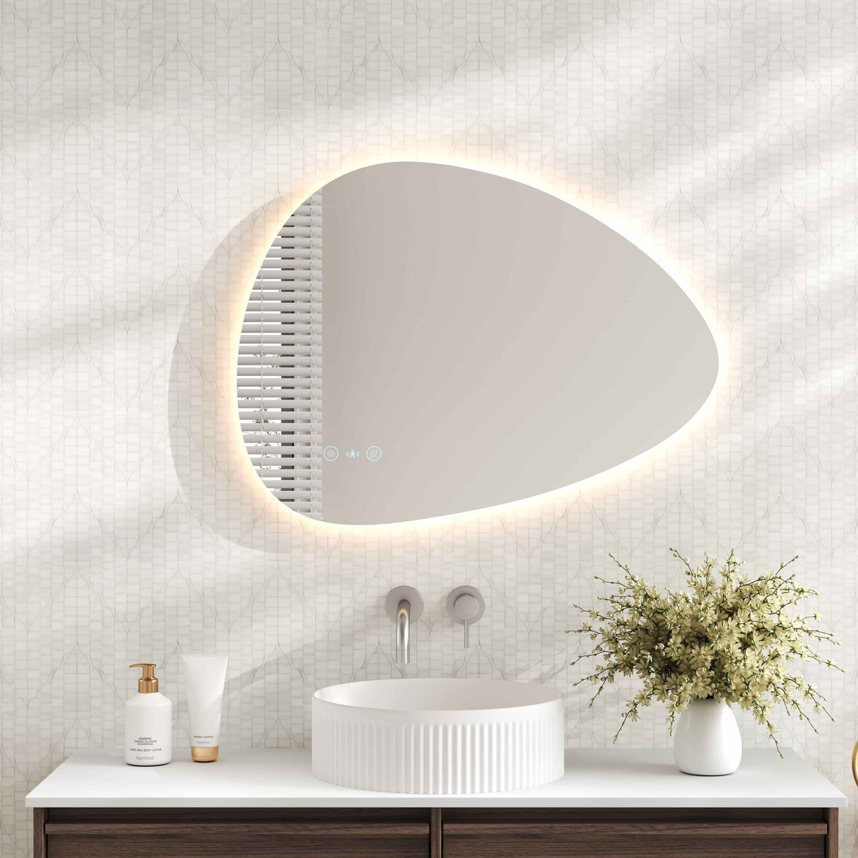 Luna 550×800mm LED Irregular Mirror mercioaustralia