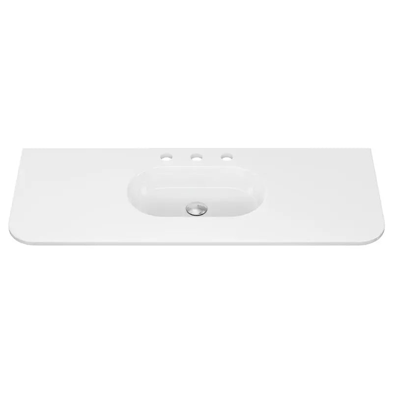 Lola Gloss Full Depth Curved Ceramic Basin Top 1200mm 3TH fienza