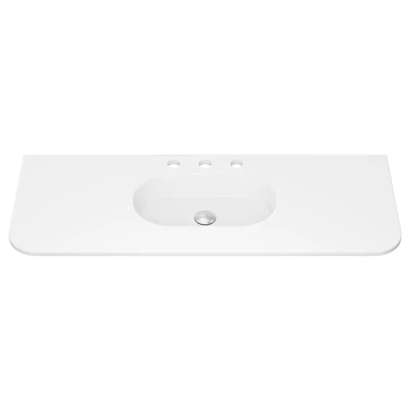 Lola Matte Full Depth Curved Ceramic Basin Top 1200mm 3TH fienza