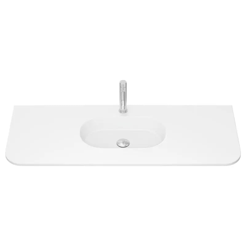Lola Matte Full Depth Curved Ceramic Basin Top 1200mm 1TH fienza