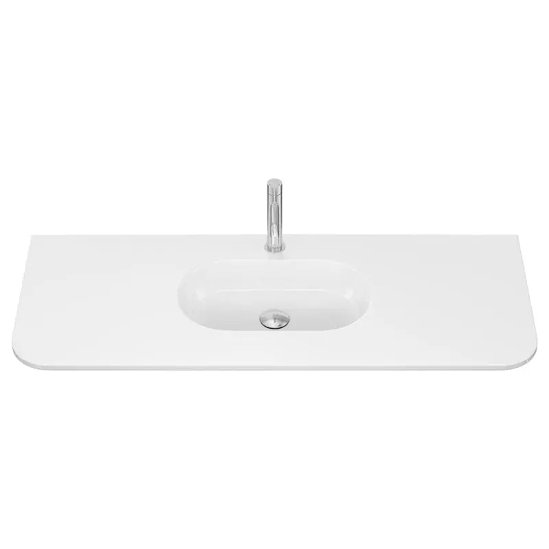 Lola Gloss Full Depth Curved Ceramic Basin Top 1200mm 1TH fienza