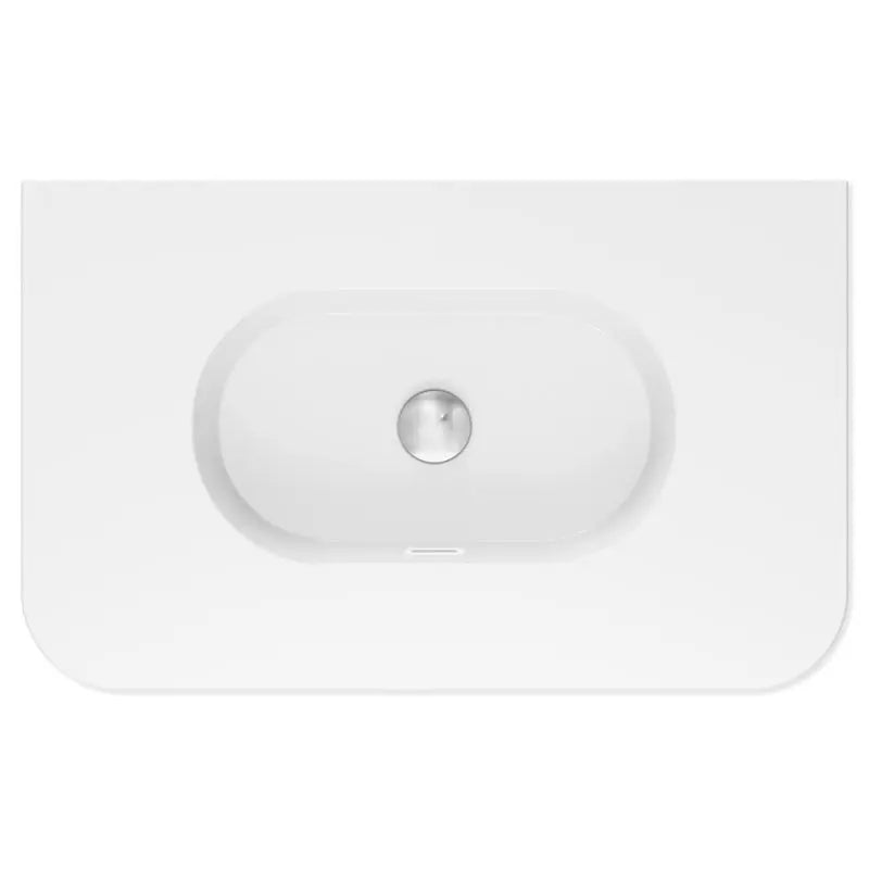 Lola Gloss Full Depth Curved Ceramic Basin Top 750mm NTH fienza