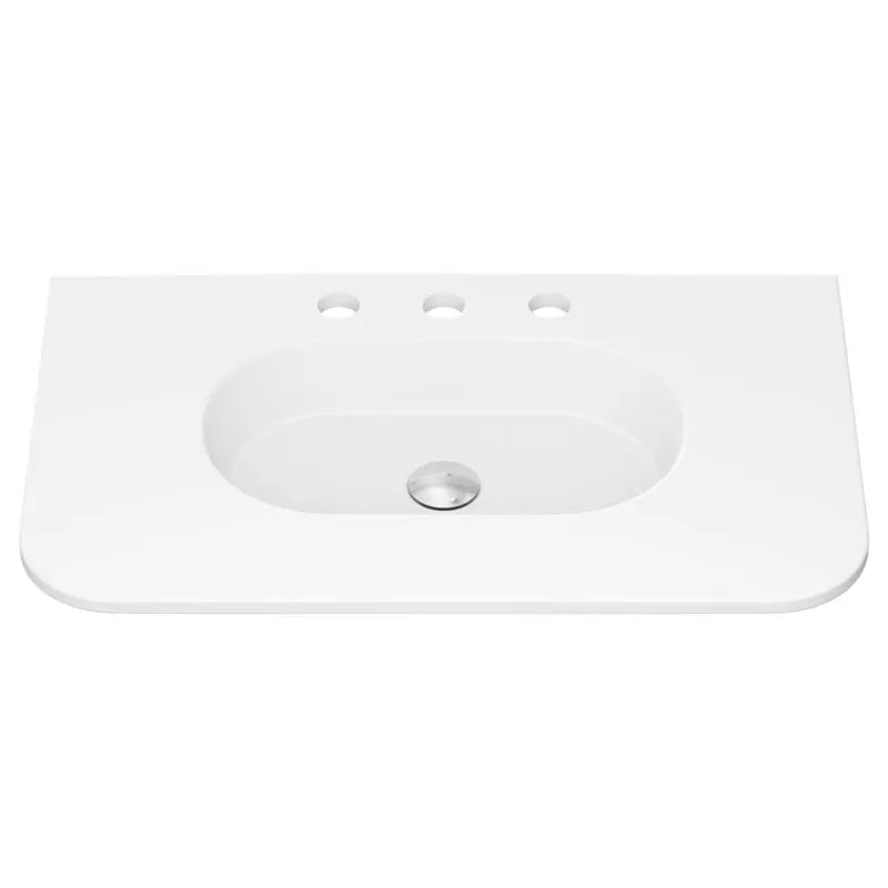 Lola Matte Full Depth Curved Ceramic Basin Top 750mm 3TH fienza