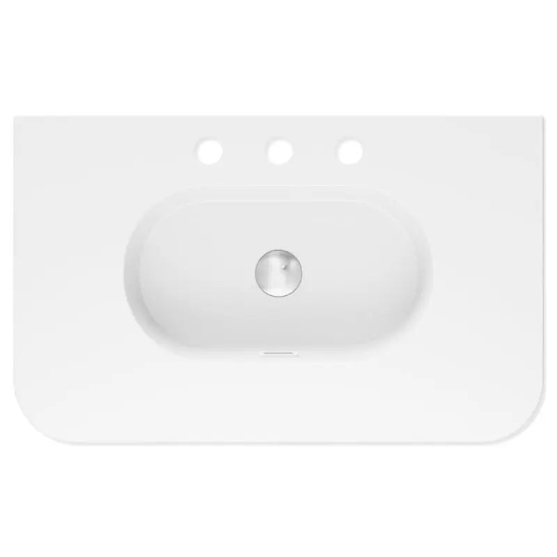 Lola Matte Full Depth Curved Ceramic Basin Top 750mm 3TH fienza