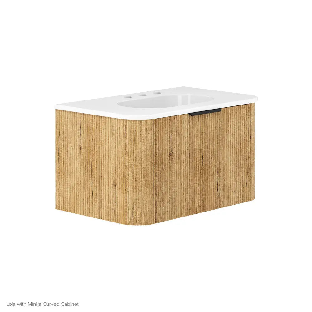 Lola Matte Full Depth Curved Ceramic Basin Top 750mm 3TH fienza