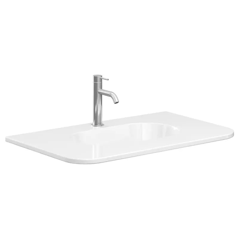 Lola Gloss Full Depth Curved Ceramic Basin Top 750mm 1TH fienza