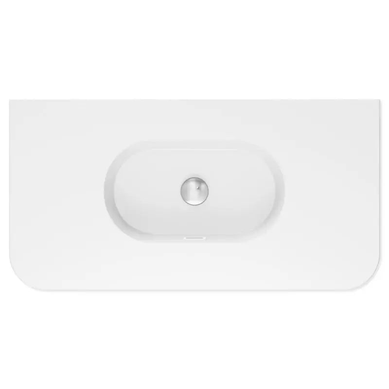 Lola Gloss Full Depth Curved Ceramic Basin Top 900mm NTH fienza