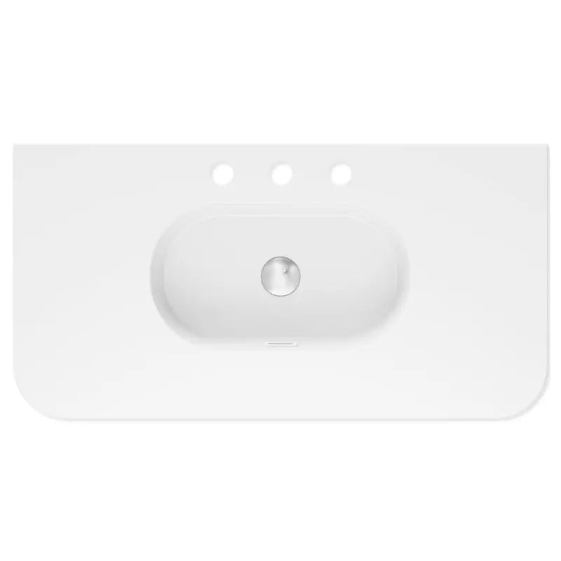 Lola Matte Full Depth Curved Ceramic Basin Top 900mm 3TH fienza