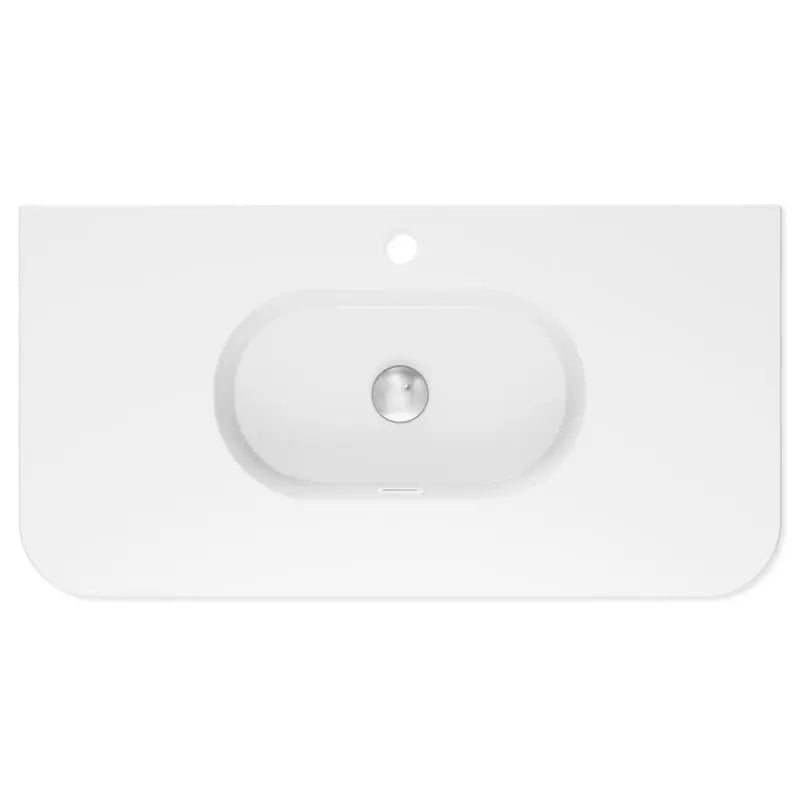Lola Gloss Full Depth Curved Ceramic Basin Top 900mm 1TH fienza