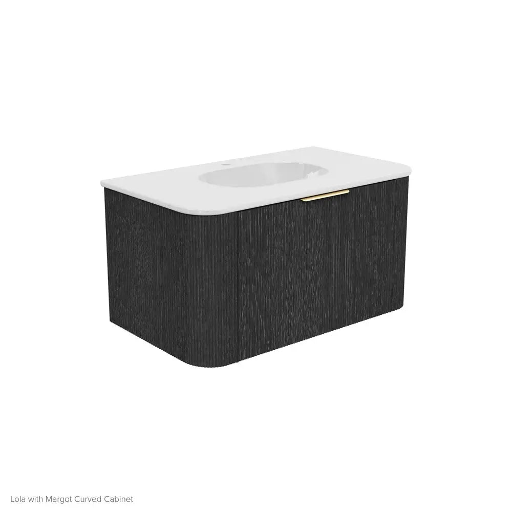 Lola Gloss Full Depth Curved Ceramic Basin Top 750mm 1TH fienza