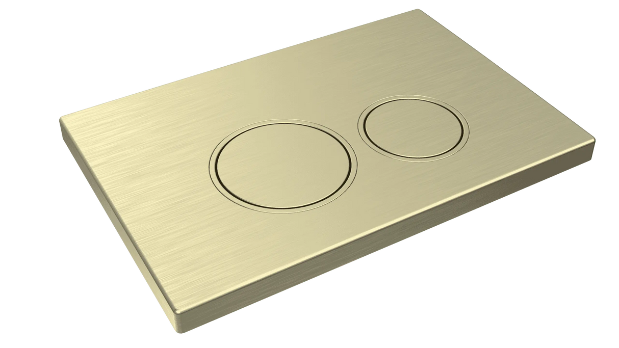 Mercio Sigma Round Button Flush Plate – Brushed Gold mercioaustralia