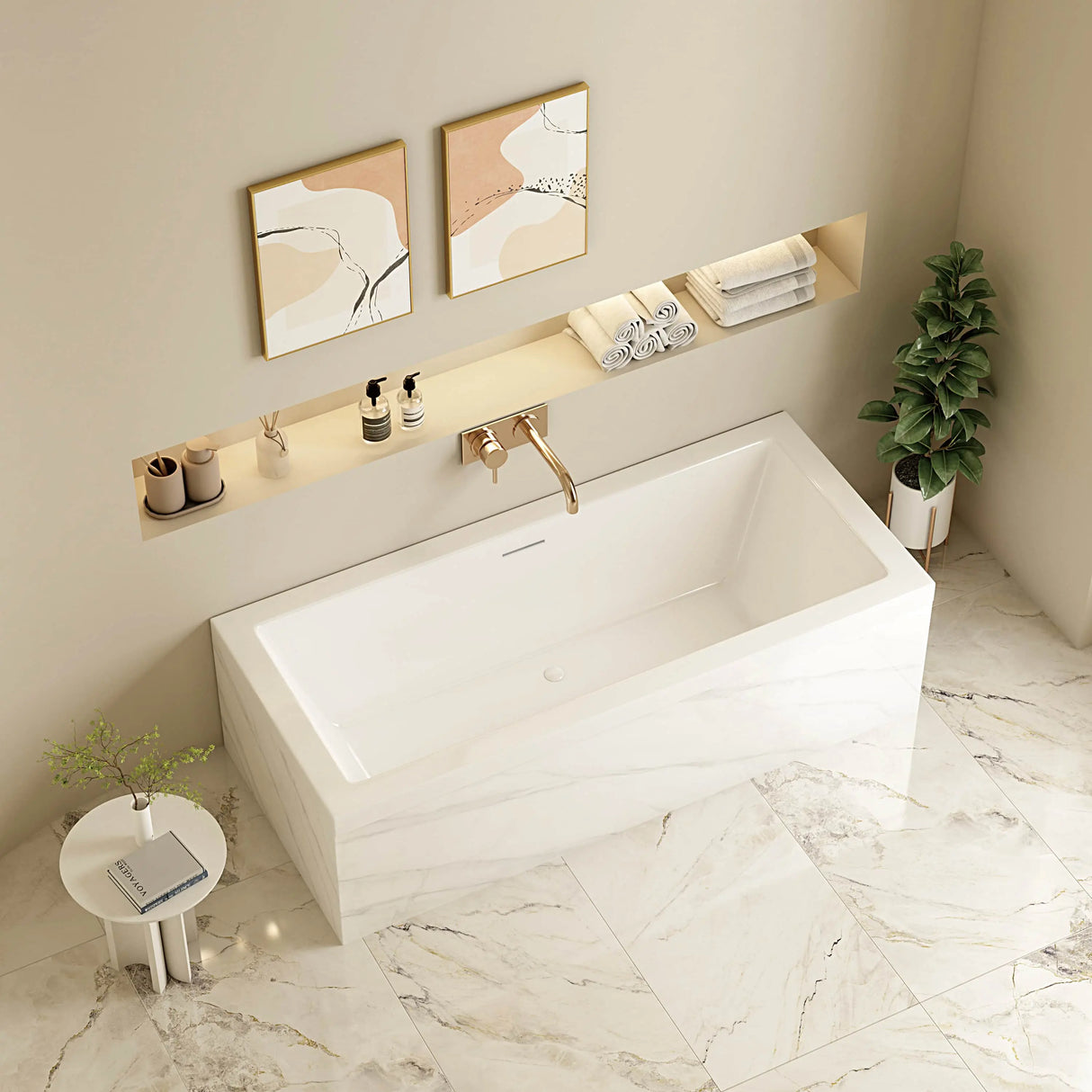 Mira Insert & Island Bathtub - Gloss White mercioaustralia