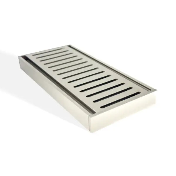 100x100x21mm Brushed Nickel Ezy Flow Floor Grate Aquaperla