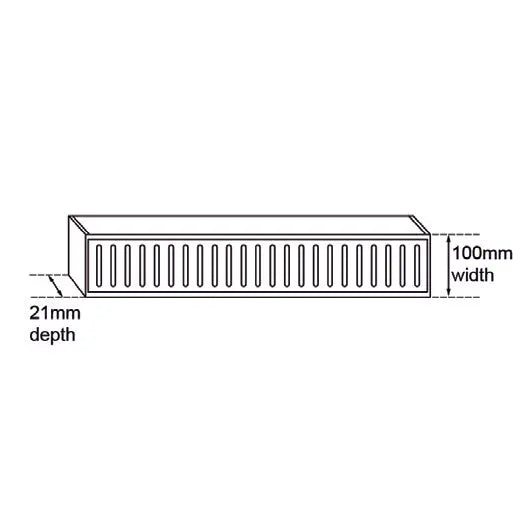 100x100x21mm Brushed Silver Ezy Flow Floor Grate Aquaperla