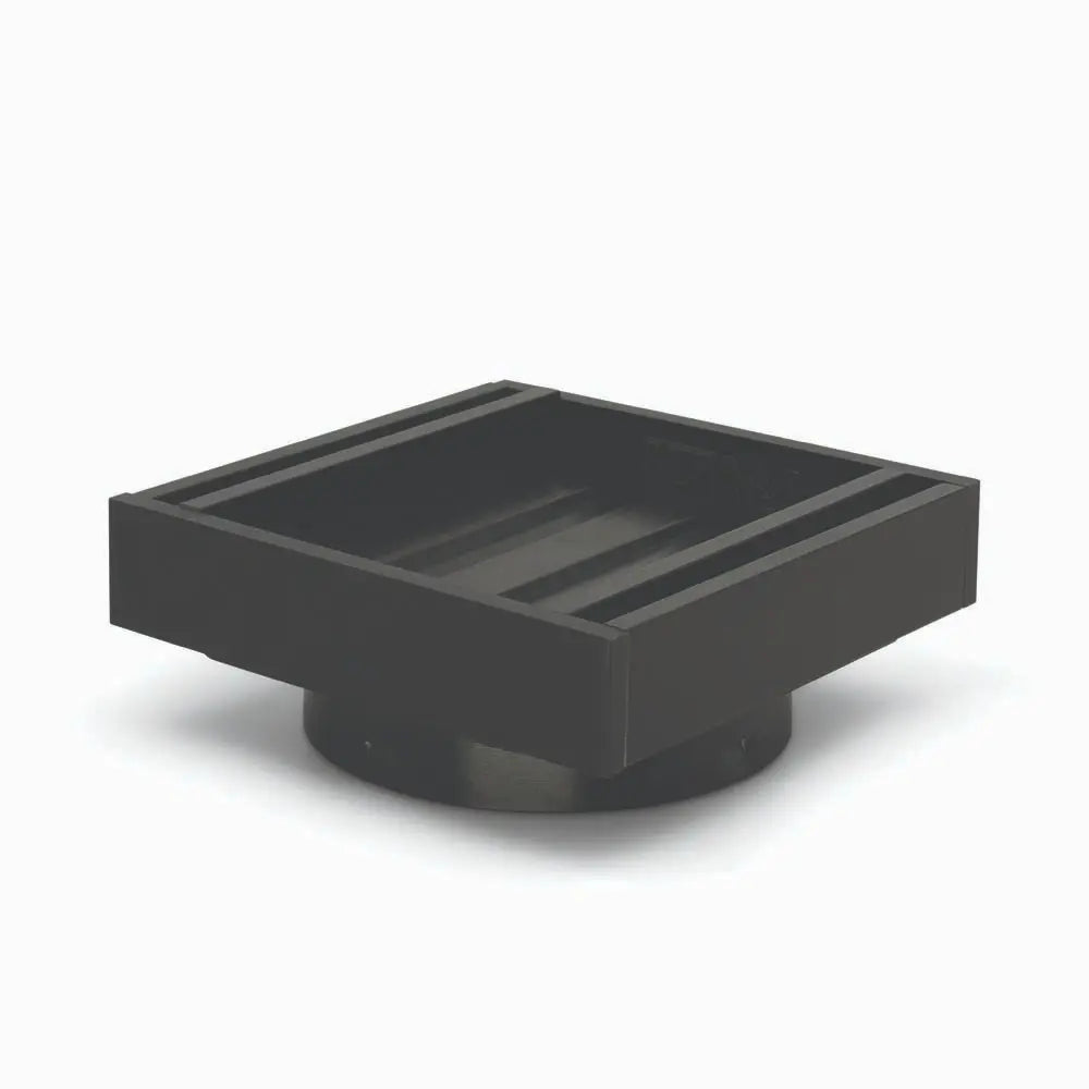100*100*21mm Brushed Black Ezy Flow Guard Floor Waste Insert Aquaperla