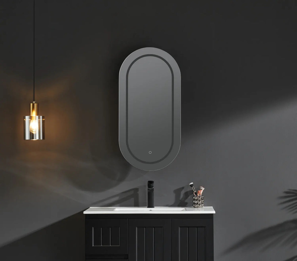 Olivia LED Mirror Cabinet 450X900X155mm Poseidonbk