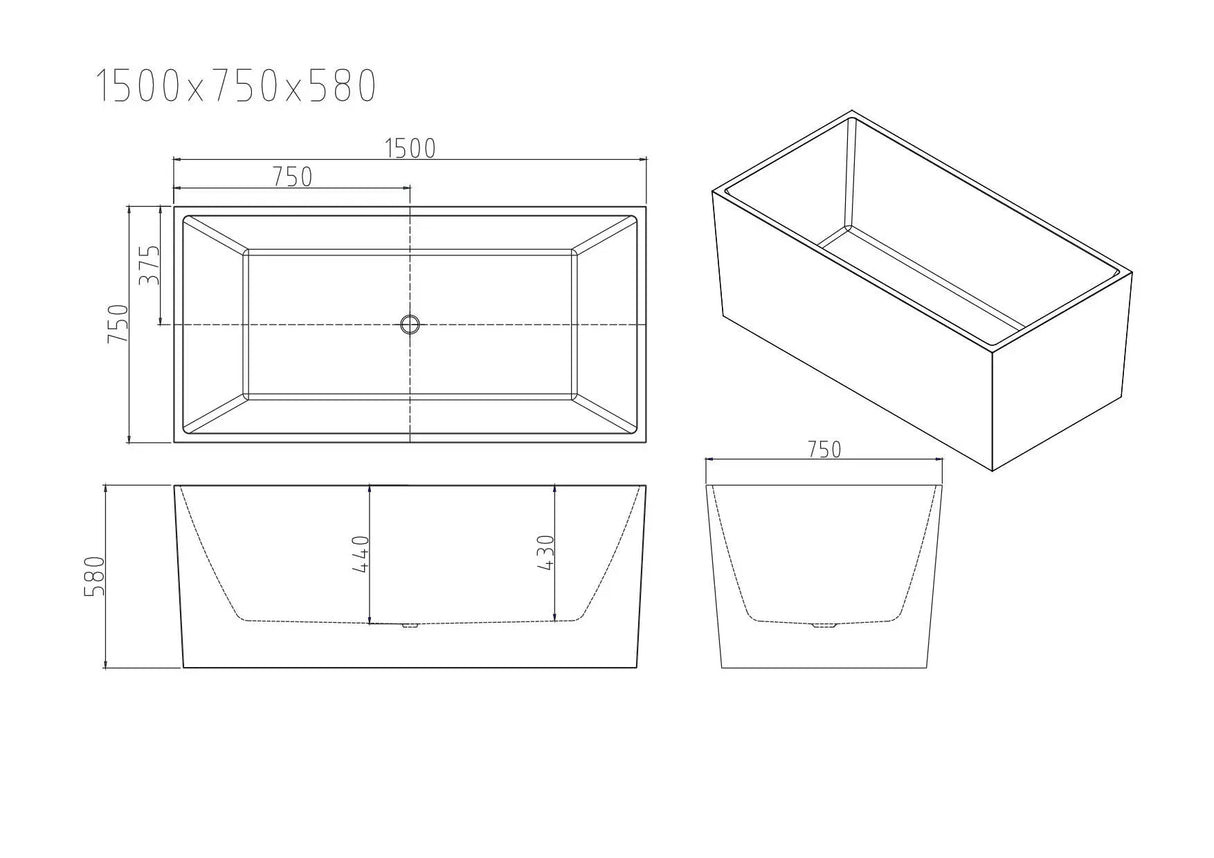 Orta Multi-Fit Freestanding Bathtub - Gloss White mercioaustralia