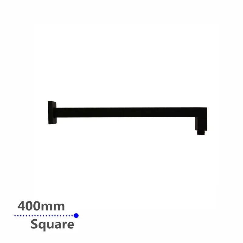 400mm Black Wall Shower Arm Aquaperla