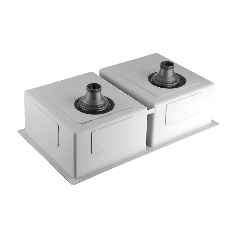 Handmade Stainless Steel Gun Metal Double Bowl Kitchen Sink 1.2mm (Top/Flush/Undermount) 770*450*215mm Aquaperla