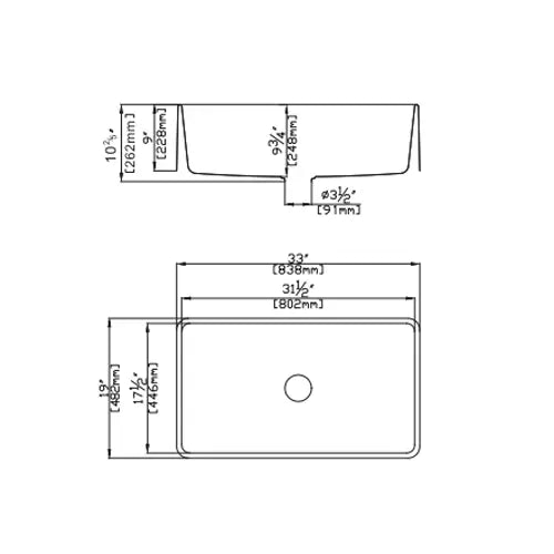 Single Bowl Quartz Butler Sink 838*482*262mm | Matte White - Matte Black - Matte Grey Poseidonbk