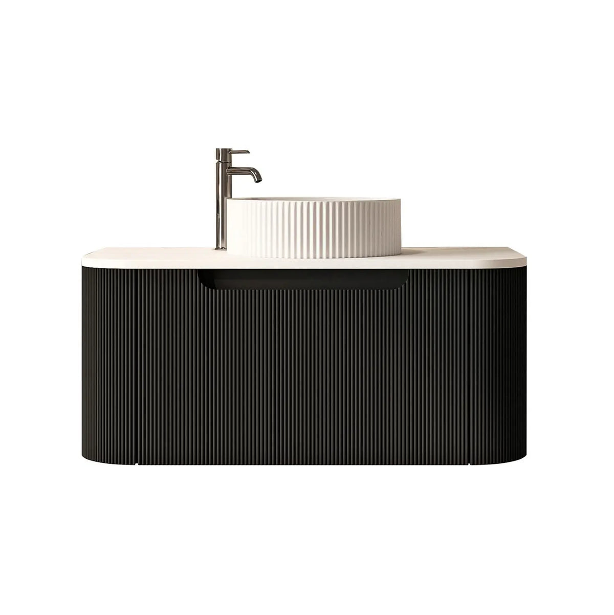 Rome 750mm Wall-Hung Cabinet - Matt Black mercioaustralia