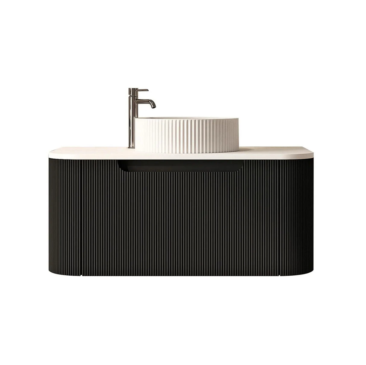 Rome 900mm Wall-Hung Cabinet - Matt Black mercioaustralia