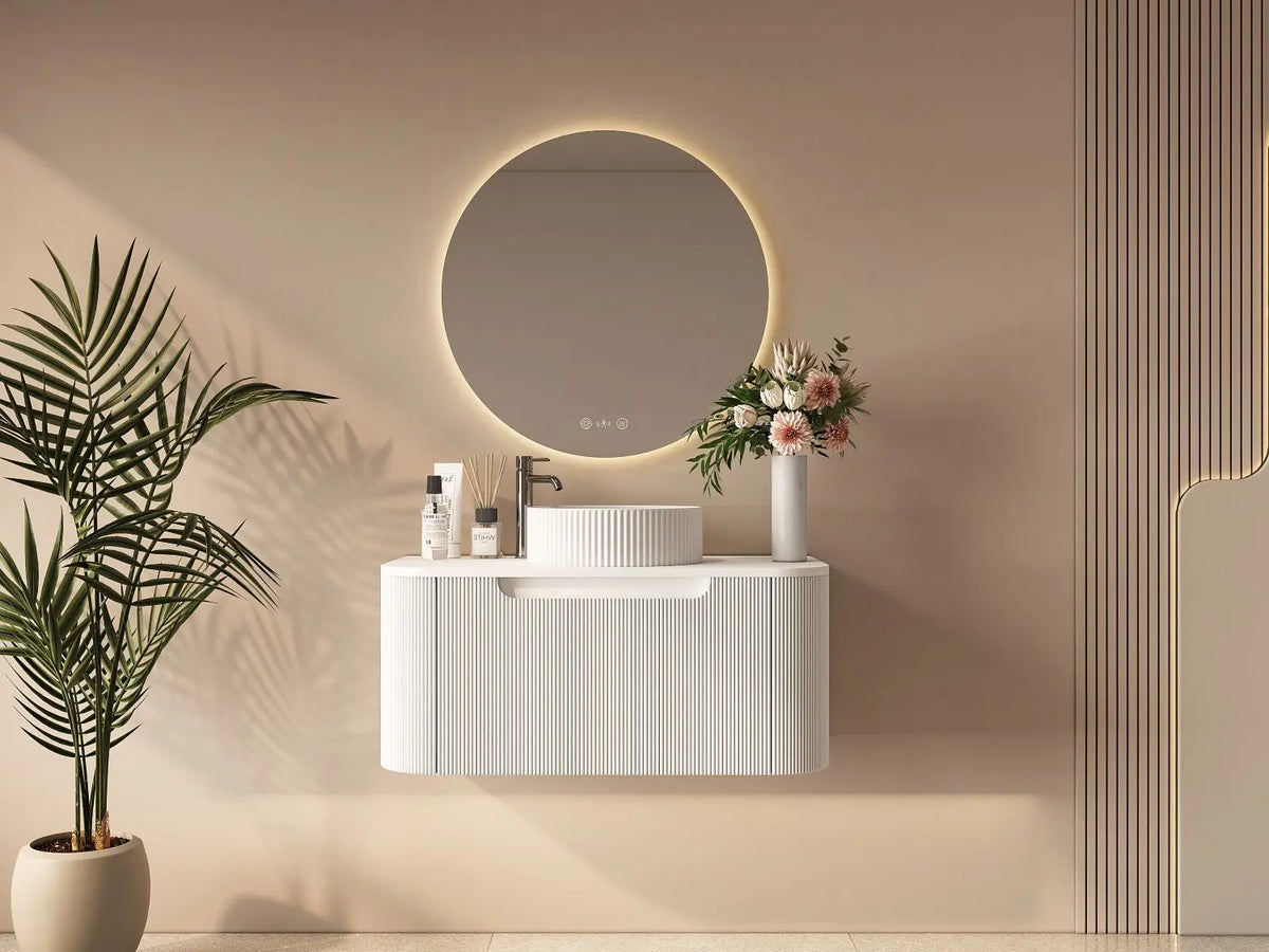 Rome 900mm Wall-Hung Cabinet - Matt White mercioaustralia