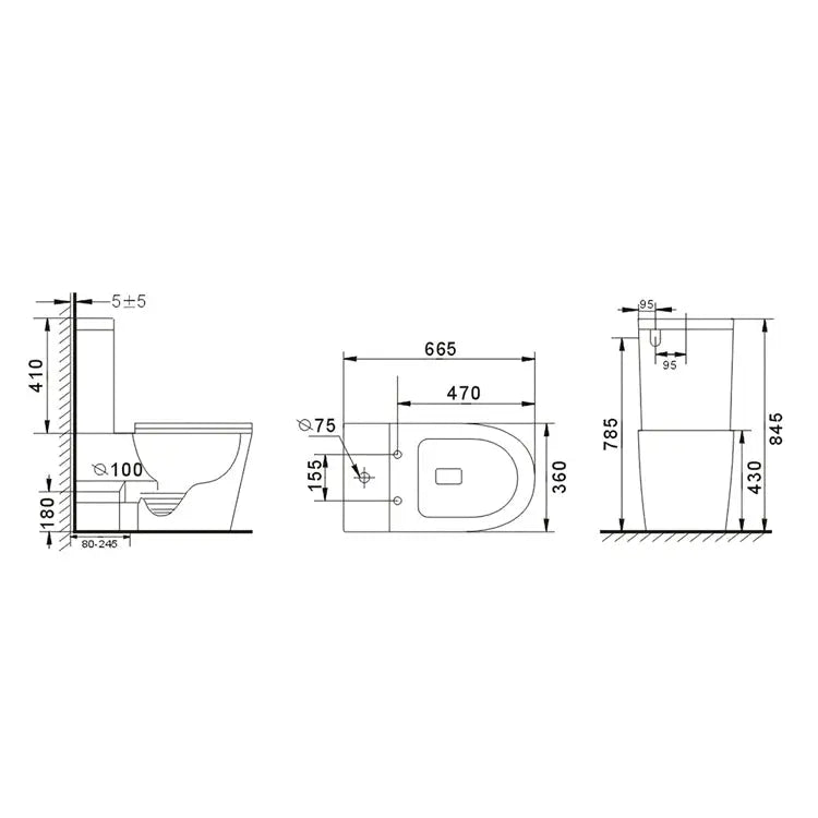 Bagno D'Oro Rowan Tornado Silent Flush Toilet Suite Bagno D'Oro
