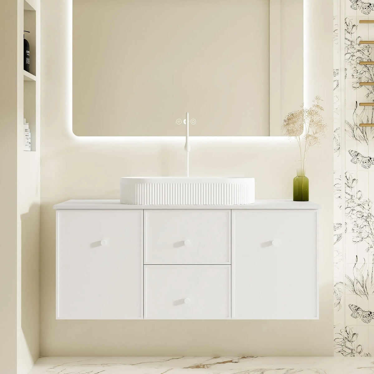 Seattle 1200mm Wall-Hung Cabinet - Matt White mercioaustralia