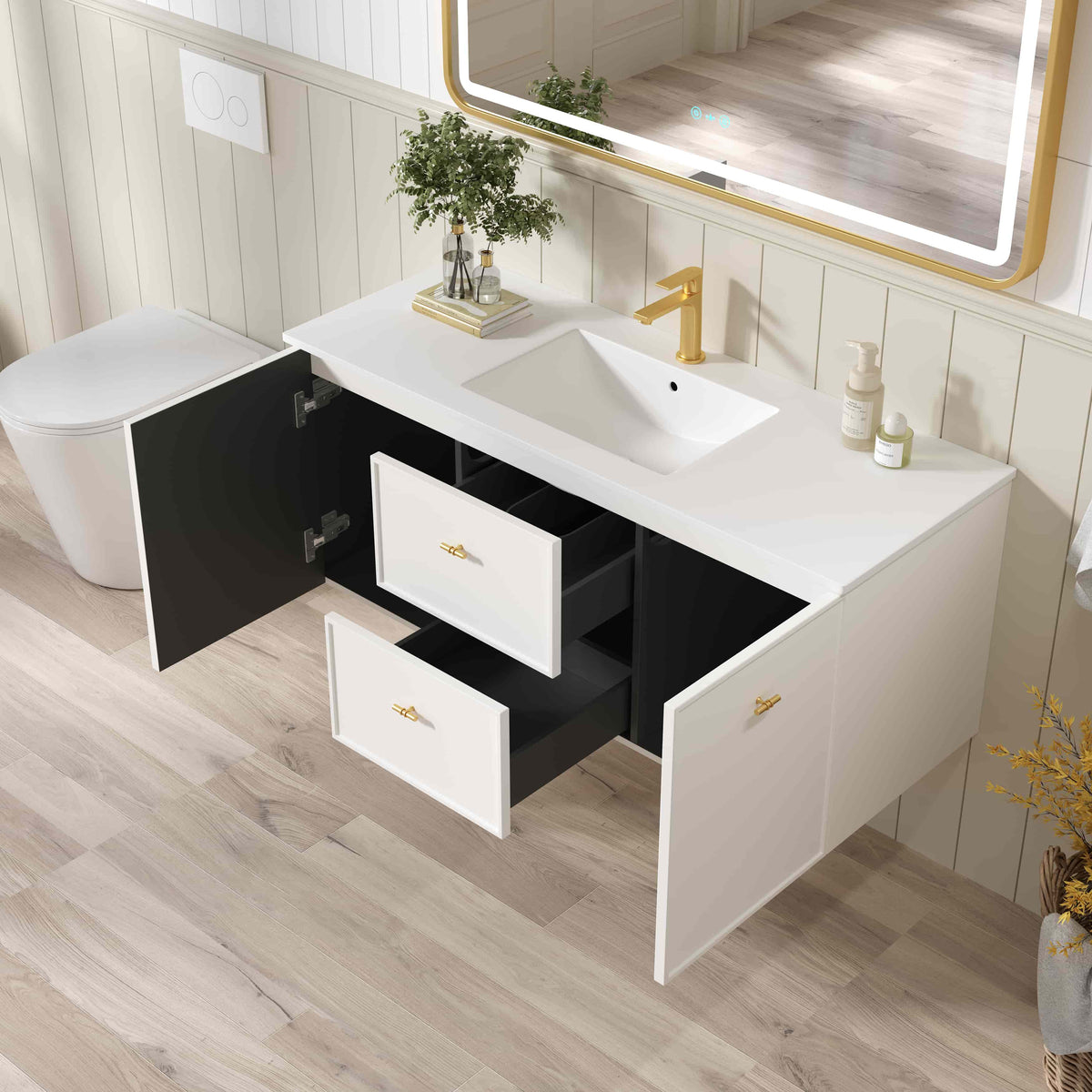 Seattle 1200mm Wall-Hung Cabinet - Matt White mercioaustralia