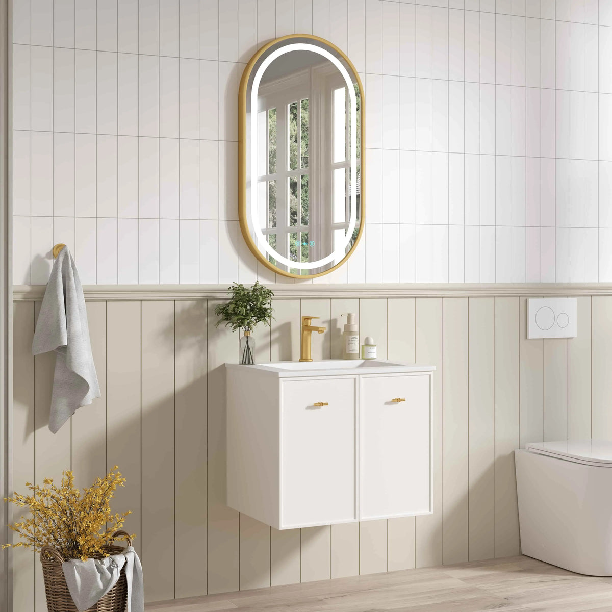 Seattle 600mm Wall-Hung Cabinet - Matt White mercioaustralia