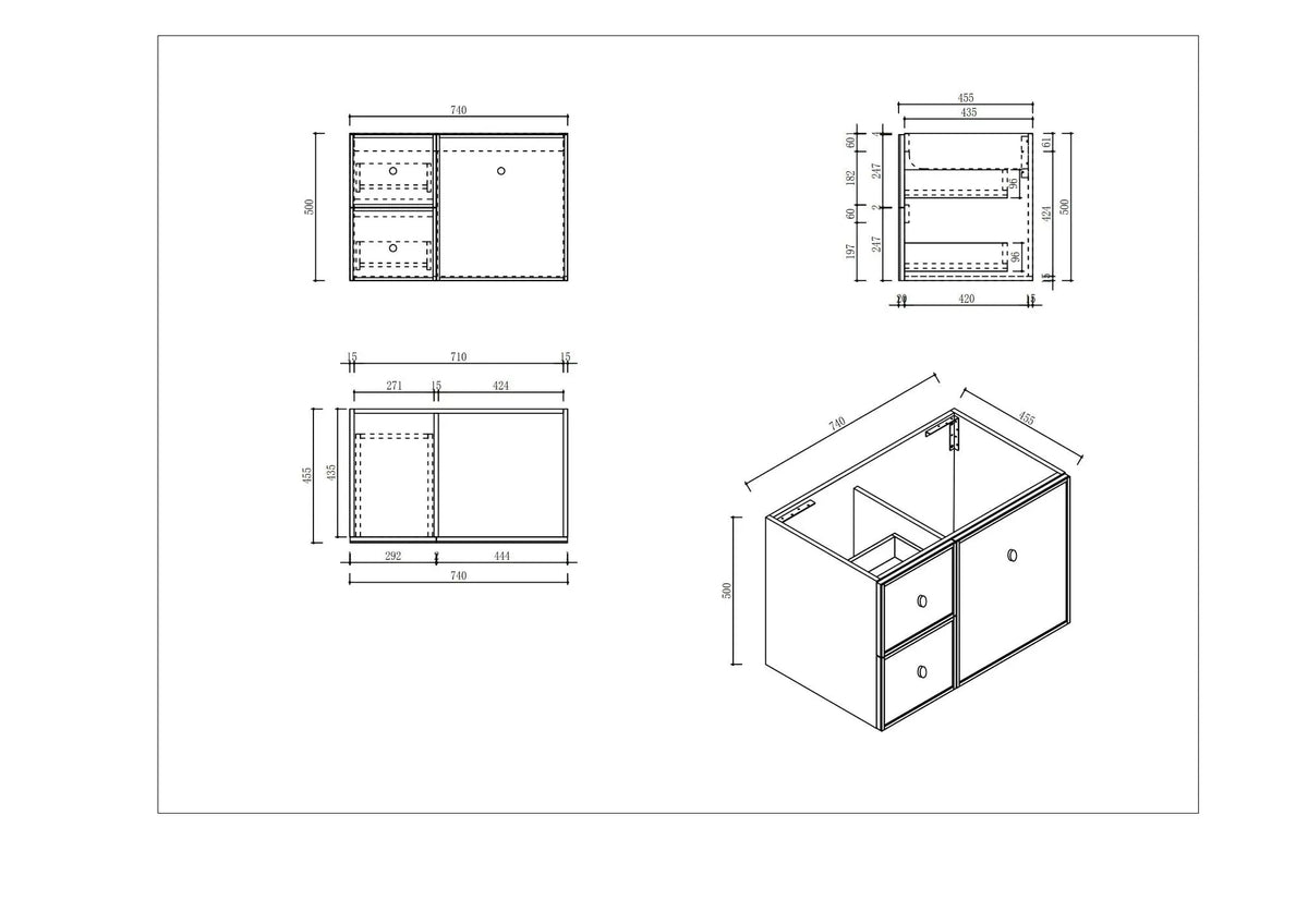 Seattle 750mm Wall-Hung Cabinet - Matt White mercioaustralia