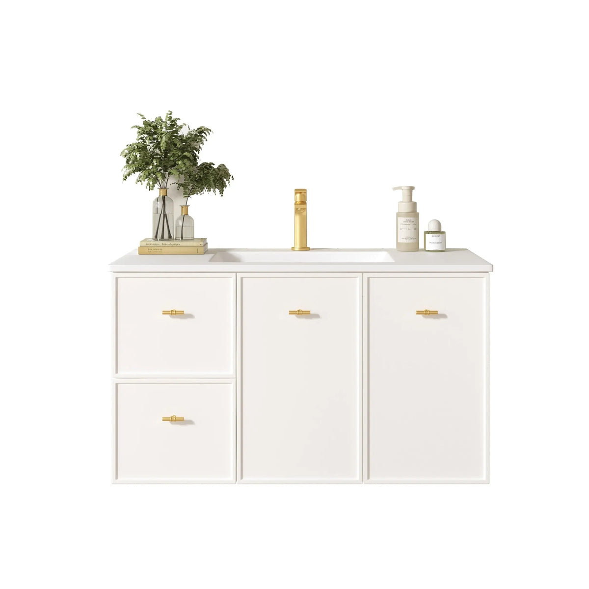Seattle 900mm Wall-Hung Cabinet - Matt White mercioaustralia