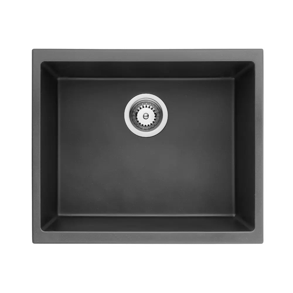 Matte Black SIngle Bowl Quartz Sink 543*457*250mm Poseidonbk